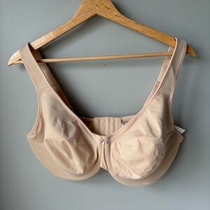 NWT DELIMIRA beige Minimizer Bra Underwired Womens Size 38E NEW